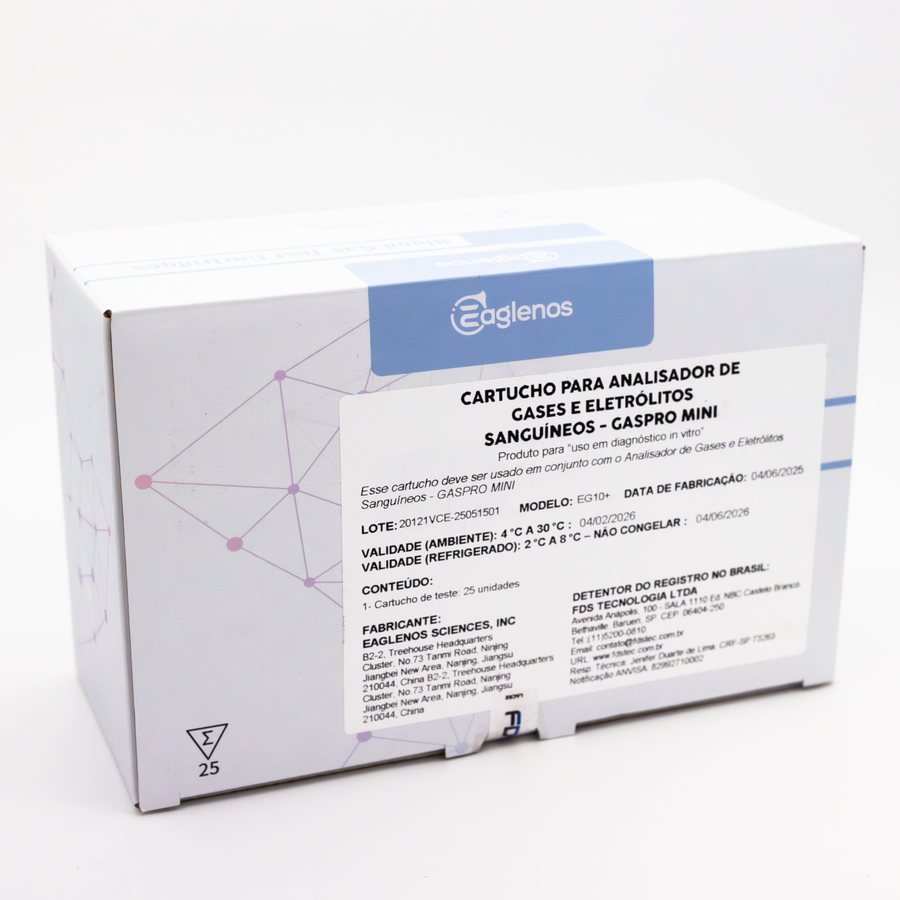 Cartucho de gases sanguíneos EG10+, para uso no GasPro Mini
